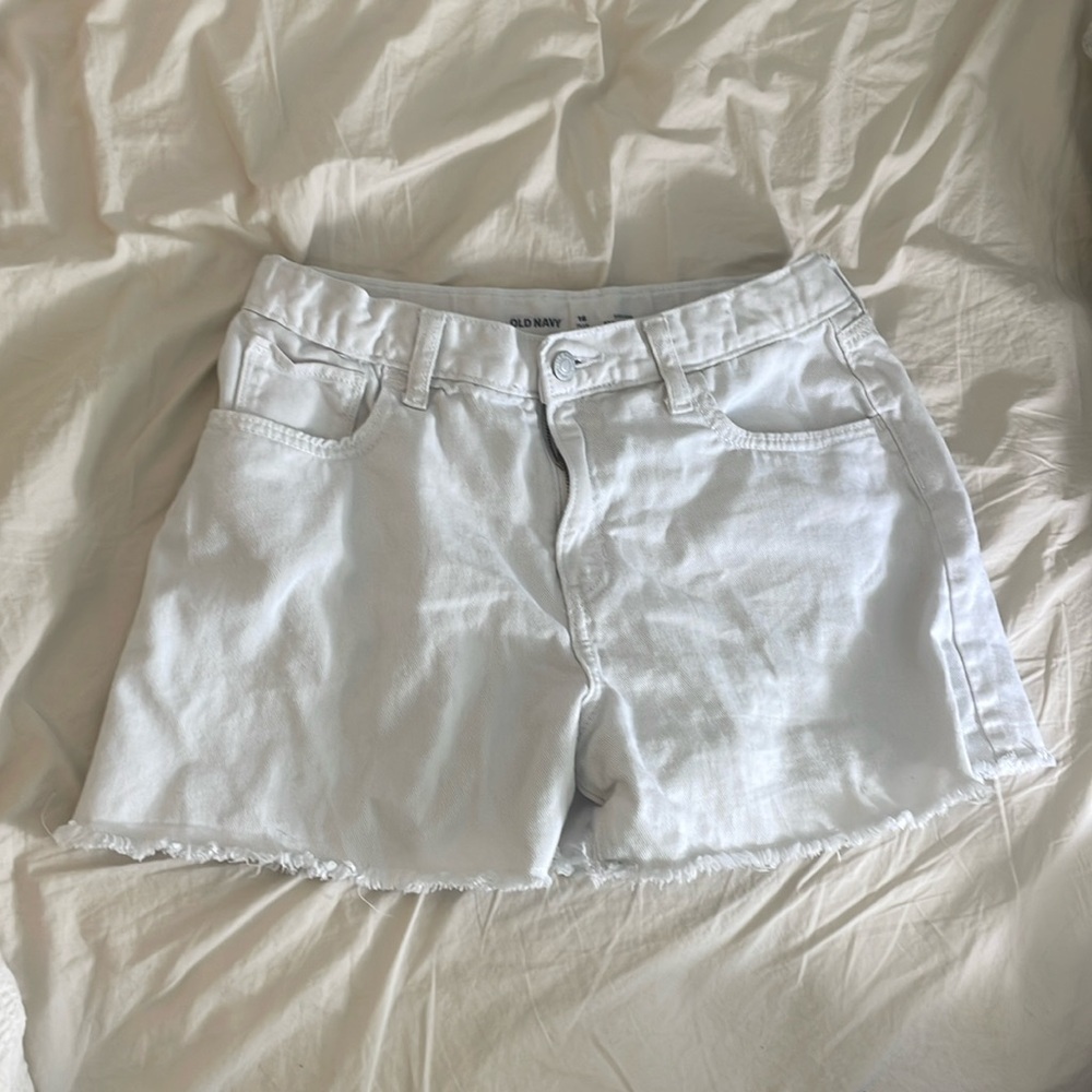 old navy white jean shorts